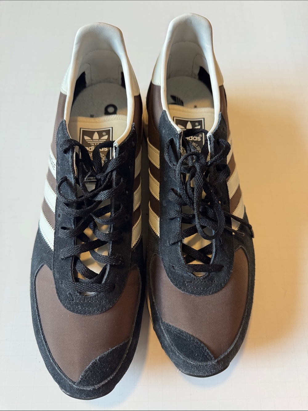 adidas TRX Vintage Brown Black White Sneakers Men's Size 12